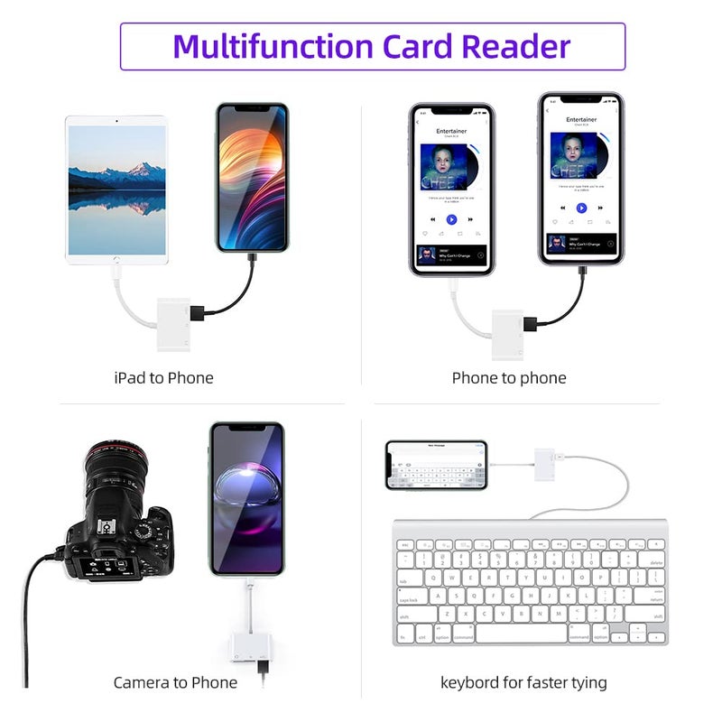 RayCue USB C to Micro SD TF Memory Card Reader, 3-in-1 USB Camera Card Reader Adapter Compatible with iPhone 15,iPad Pro, MacBook Pro/Air, Chromebook XPS, Galaxy S10/S9 and More USB C Devices - Image 4